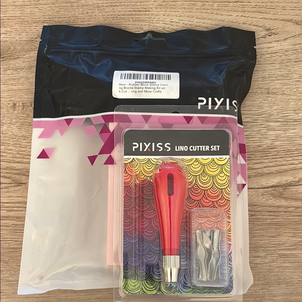 Pixiss Lino Cutter Set with Red Handle